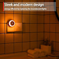 Miniatyrbilde 3 av 4: Amber Nattlys, Plug-in LED Nattlampe, Skumring til Daggry Sensor, Energieffektiv, Plugg Inn, Mykt Skinn, 2 Pakning, oransje