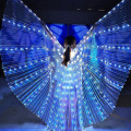 Miniatyrbillede 1 af 2: 57\" Lang Led Isis Vinger Mavedans Kostume Performance Kostumer Voksen Med Justerbar Pind Multicolor White