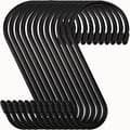 12-pack S-hooks For Hanging, Anti-slip Rubber Coated S-hooks