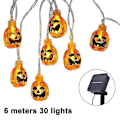 Miniatyrbild 1 av 4: Halloween Decor Pumpkin String Lights, Solar String Light style 2