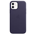 Miniatyrbillede 2 af 4: Læder Telefon Cover Til Iphone 12/12 Pro Læder Cover Med Magsafe Deep Violet