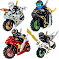 Miniatyrbilde 3 av 4: 8 stk. Ninja Figurer Sett Barneleker Shinobi Minifigurer Bursdagsgaver