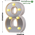 Pikkukuva 3 / 5: LED-kirjainvalot, 26 aakkosvaloa, täydellinen yövaloksi, häihin, syntymäpäiväjuhliin, joululampuksi, kodin baarisisustukseen B09 8