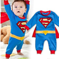 Miniatyrbilde 3 av 5: Baby Superhelt Romper Jumpsuit Kostyme Antrekk for Gutter og Jenter Superman C 18-24 Months