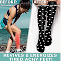 Miniatyrbild 2 av 4: Compression Socks For Women & Men Circulation 6 Pairs For Athletic Running Cycling set7 S M