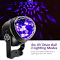 Miniatyrbilde 3 av 5: UV Svart Lys 6W LED Diskokule Partylys Strobelys Diskolys, Lydaktivert Med Fjernkontroll DJ Lys Scenelys For Party Mimenor