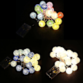 Miniatyrbillede 2 af 4: 2,3 meter 20 LED bomuldskugler lyskæde soveværelsesdekorationer fe-lampe