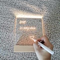 Miniatyrbild 3 av 4: Led Acrylic Diy Message Night Light Desktop Luminous Memo Note Board warm light