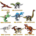 Miniatyrbillede 4 af 5: Dinosaur Byggeklodser Tyrannosaurus Pterodactyl Børns Små Partikler Samle Legetøj 20 stk