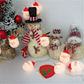 Miniatyrbillede 4 af 4: Juledekoration med LED-lys i resin, festlig bordpynt til julen (1 stk.)
