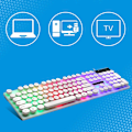 Miniatyrbild 4 av 4: Glowing Keyboard With Round Keycaps For Pc/laptop Gaming Backlit Keyboard For Computer Gamers Black