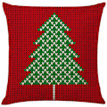 Miniatyrbilde 3 av 4: 4 stk. 45x45 cm Pynteputetrekk Juledekorative Sofaputetrekk Bomulls Lin Putetrekk Firkantet Putetrekk For Sofa, Sjeselong, Seng Og Bil
