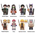 8pcs Combo Demon Slayer Series Assembly Building Blocks Gifts