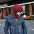 Miniatyrbilde 2 av 3: Mann Kvinner Strikket Slouch Beanie Lue Tube Skjerf Sett Vinter Snø Varm Ski Luer Wine Red
