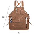 Miniatyrbild 4 av 5: Tool Apron For Men With 6 Pockets,waxed Canvas Carpenter Apron,heavy Duty Canvas