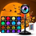 Sunset Lamp,sunset Lamp Projection,17 Colours Sunset Rainbow Lamp Adjustable Rgb Brightness,180rotation,usb Charging Sunset Projector Lamp Light For S