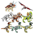 Miniatyrbillede 1 af 4: 8 stk. Børnelegetøj Dinosaur Byggeklodser Jurassic Dinosaur Samlet Pædagogisk Legetøj