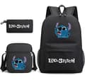 Lilo & Stitch Backpack Three-piece Set School Bag black