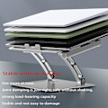 Miniatyrbillede 4 af 4: Aluminiumslegering Notebook Stand Universal Til Tablet Mobiltelefon Letvægt Silver
