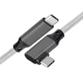 Link Cable 5m Type-c To Type-c Braided 90 Degree Signal Booster 6gbps Data Transfer - Virtual Reality Headset Gaming Pc Grey 3M