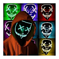 Pikkukuva 3 / 4: Halloween Clubbing Valo Led Naamio Puku Rave Party Purge 3 Tilaa Green