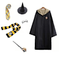 Pikkukuva 1 / 4: Caraele Harry Potter Poter 6 osainen setti Taika Velho Cosplay Naamiaisasu Viitta Puku yellow 125CM