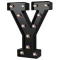 Miniatyrbilde 1 av 5: Nylig Designet LED Bokstavlys 26 Alfabet Svarte Dekorative Markiselamper For Bryllupsfest Y