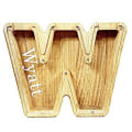 Miniatyrbild 1 av 2: Wooden Monogram Piggy Bank Capital Letter Money Bank Initials Piggy Bank Birthday Gift For Kids A-z W