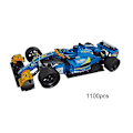 Miniatyrbillede 1 af 4: Ekspert Berømt Sportsvogn Simulation Racerbil Model Byggeklodser Kreative Billegetøj Børn Julegaver Drenge Gaver 1100 stk