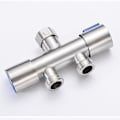 Miniatyrbild 2 av 3: 4-Point Faucet Three-Way Deflector 1-in-2 Adapter Dual-Head