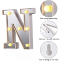 Miniatyrbillede 4 af 5: LED Marquee Bogstav Lys 26 Alfabet Lysende Bogstaver Skilt Perfekt Til Natlys Bryllup Fødselsdagsfest Julelampe Hjemmebar Dekoration B09 N
