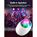 Miniatyrbillede 4 af 4: Galaxy Projektor, Skylight Ocean Wave Galaxy Lys Til Voksne Børneværelse, Stjerneprojektor Natlys Med Hvid Støj, Timer, Bluetooth Højttaler, Coo White
