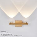 Miniatyrbillede 2 af 4: Phube Moderne LED Væglamper Indendørs Korridor Soveværelse Sengelampe Væg Belysning Dekoration Brushed Gold W25cm