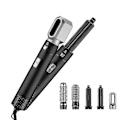 Miniatyrbild 1 av 4: 5 In 1 Hair Electric Hair Styler Hair Dryers Curler Straighteners Blow Dryer Brush Dry Set Black EU