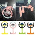 Electric Simulation Steering Wheel Toy With Light And Sound Educational Children orange