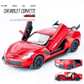 Pikkukuva 5 / 5: 1:32 Corvette Leluauto Metallinen Lelu Valettu & Leluajoneuvot Automalli Red