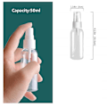 Miniatyrbild 3 av 4: 12pcs Spray Bottles, Clear Empty Fine Mist Plastic Mini Travel Bottle Set, Small Refillable Liquid Containers 50ml