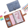 Miniatyrbillede 2 af 3: Læder Binder Budget Planner Kontant Kuvert Pung System Macaron Yellow