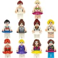 10pcs Girl Building Blocks, Small Figures, Small Particles, Assembling Dolls, Dolls, Toys