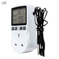 Miniatyrbild 1 av 5: Thermostat Digital Temperature Controller Socket Outlet W/ Timer Switch Sensor Probe Heating Cooling 16a UK