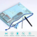 Miniatyrbild 4 av 5: Document Pocket A3, 10 Pieces A3 File Zippered Pockets, Mesh Plastic Zippered