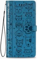 Cover For Iphone 12 Pro / Iphone 12, Mobile Phone Cover Leather Flip Case With Card Slot, Magnet And Stand Function [cat And Dog Pattern] Protective C