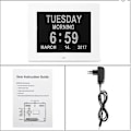 Miniatyrbild 4 av 4: Clock Calendar With Date Day Time Large Auto Dimming Alarm For Seniors - Alzheimer's And Children Black