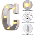 Miniatyrbillede 4 af 5: LED Marquee Bogstav Lys 26 Alfabet Lysende Bogstaver Skilt Perfekt Til Natlys Bryllup Fødselsdagsfest Julelampe Hjemmebar Dekoration B09 C