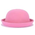 Bowlerhatt i ull for foreldre og barn, Fedora-hatter Dome pink 54cm