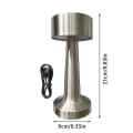 Miniatyrbild 3 av 4: Usb Rechargeable Led Table Lamp Touch Sensor Desk Light Bedroom Restaurant Bar Decor3-color Adjustable Light Sliver B