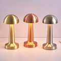 Miniatyrbild 4 av 4: Rechargeable Led Table Lamp Touch Sensor Desk Light Bedroom Restaurant Bar Decor Bronze Mushroom