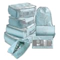 1 Set (8 Pieces) Travel Organizer Waterproof Organizer Light Blue