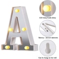 Miniatyrbillede 4 af 5: LED Marquee Bogstav Lys 26 Alfabet Lysende Bogstaver Skilt Perfekt Til Natlys Bryllup Fødselsdagsfest Julelampe Hjemmebar Dekoration B09 A
