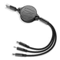 Pikkukuva 3 / 4: 3-in-1 sisäänvedettävä Micro USB Type-C 3A pikalatauskaapeli iPhone Androidille Blue